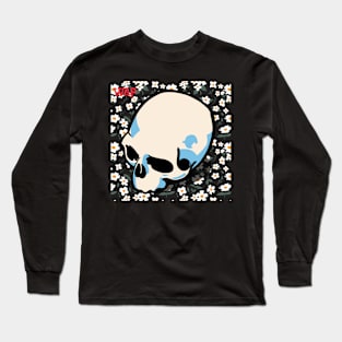 Skull design with fblooming lower Long Sleeve T-Shirt